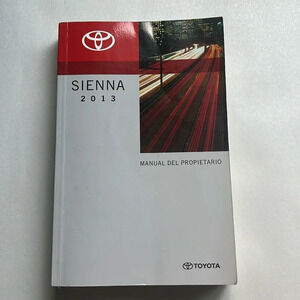 Toyota Sienna 2013 Owners Manual Spanish in Like New Condition